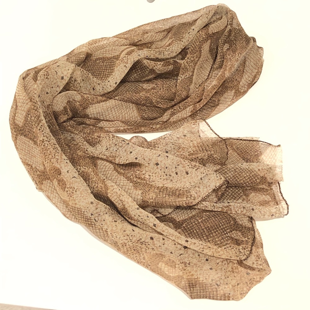 Sheer Oversize Python Print Scarf - image 8